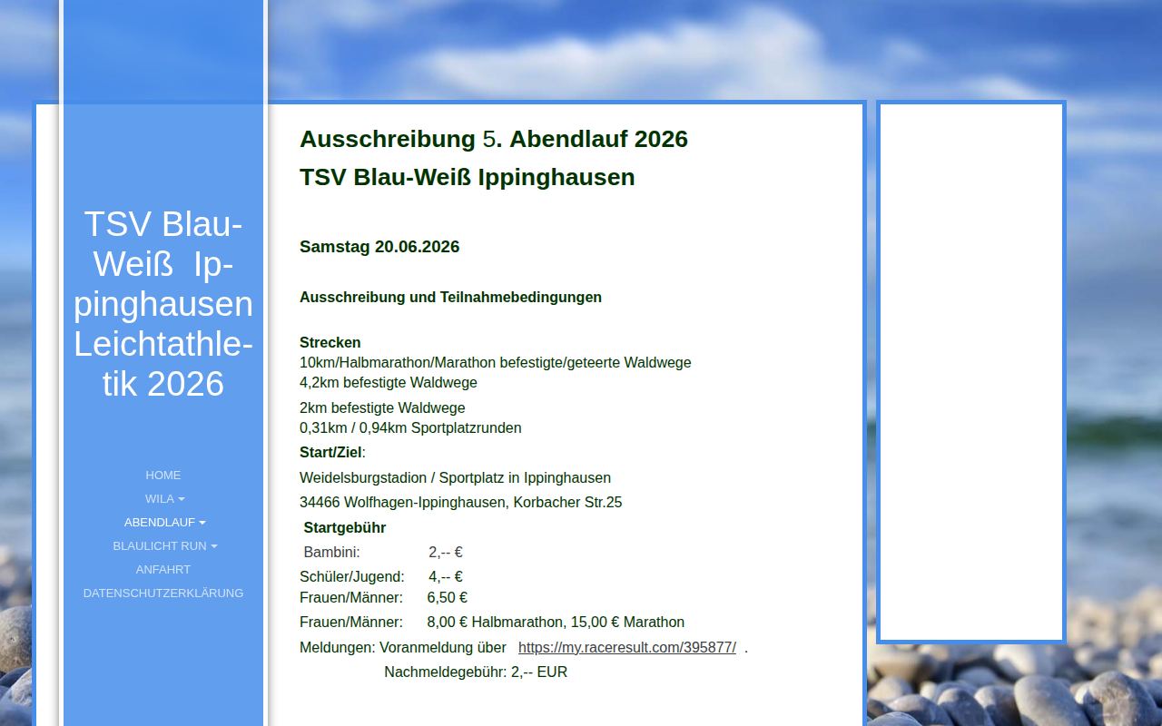 Abendlauf TSV Blau-Weiß Ippinghausen