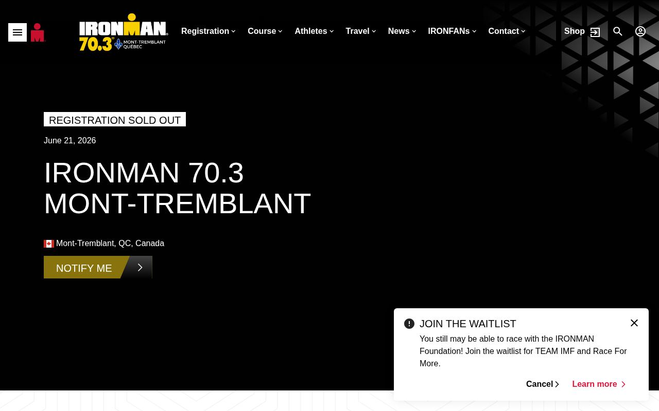 Ironman 70.3 du Mont Tremblant