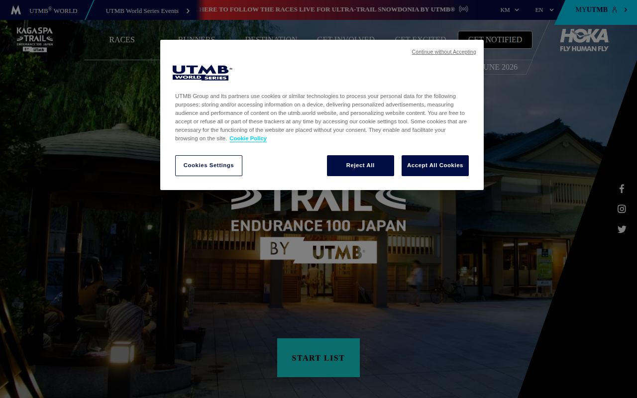 Kaga Spa Trail Endurance 100 Japan by UTMB®