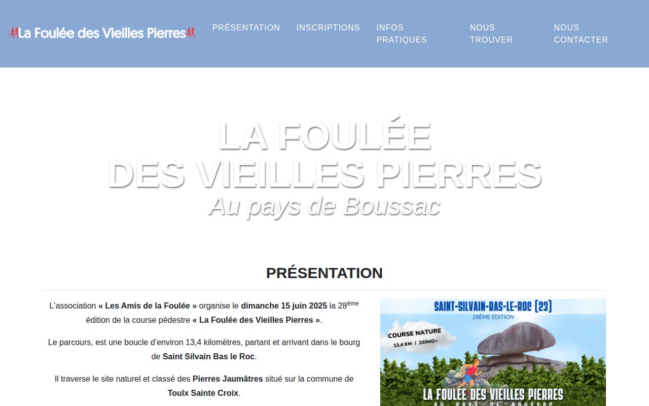La Foulée des Vieilles Pierres au Pays de Boussac