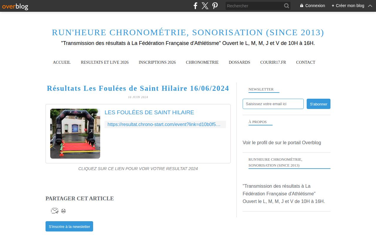 Les Foulées de Saint Hilaire des Loges