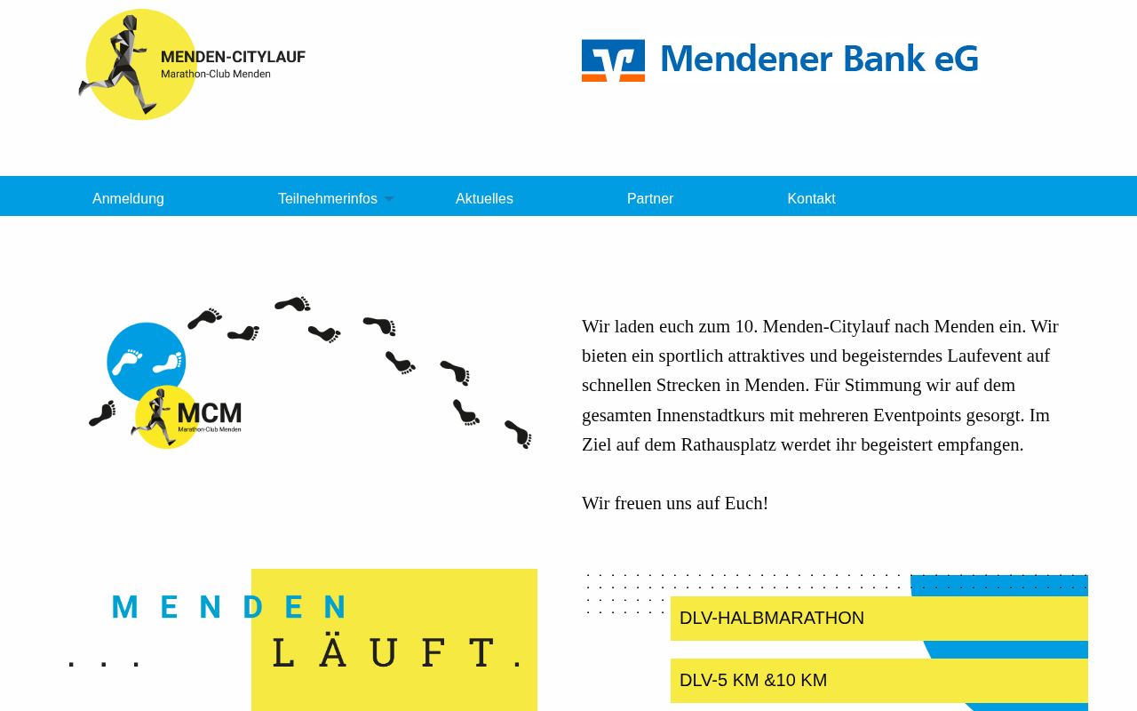 Mendener Citylauf mit Halbmarathon