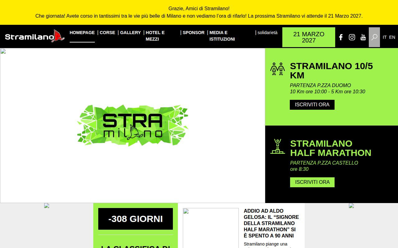 Semi-Marathon de Milan (Stramilano Half Marathon)