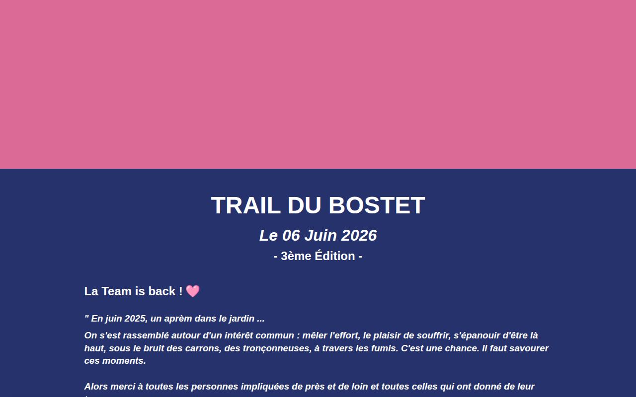 Trail du Bostet
